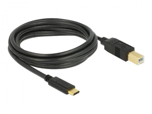 Delock 83666 - 3 m - USB C - USB B - USB 2.0 - 0,48 Gbit/s - Nero