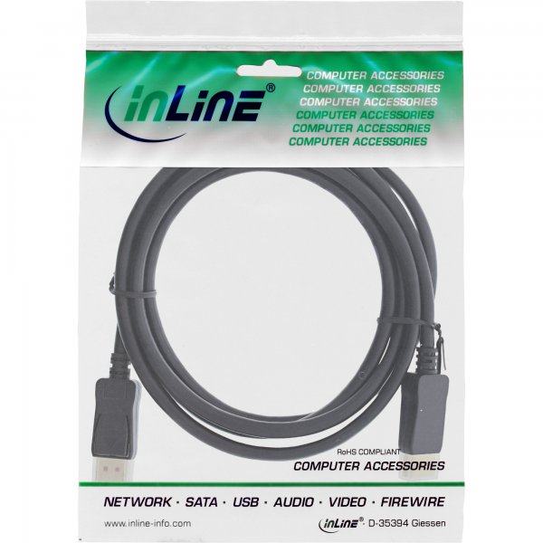 InLine Cavo DisplayPort 1.4 - nero - contatti placcati oro - 2 m