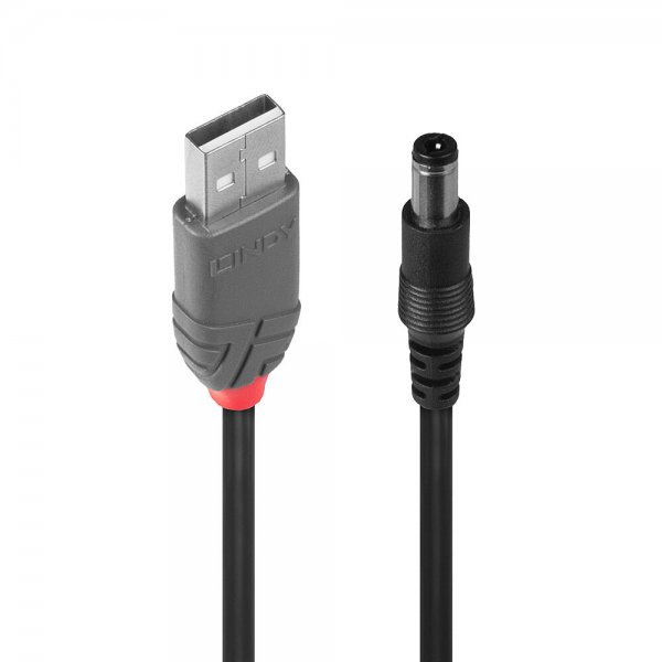Lindy 70267 - 1,5 m - USB A - dC - USB 2.0 - Maschio/Maschio - Nero