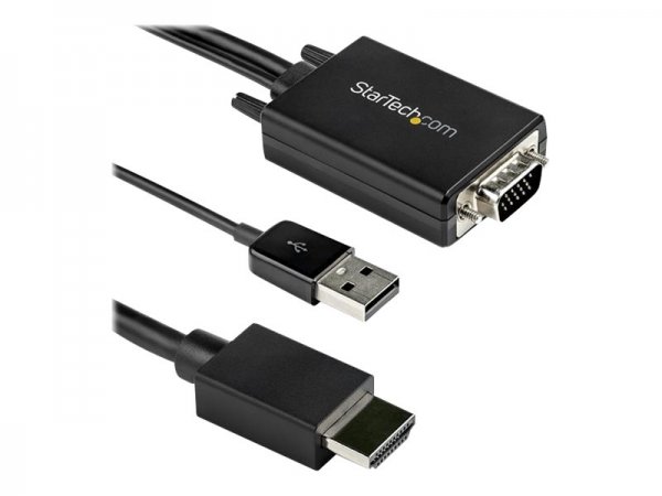StarTech.com Cavo adattatore convertitore da VGA a HDMI da 2 m - Alimentazione USB - 1080p - 2 m - U