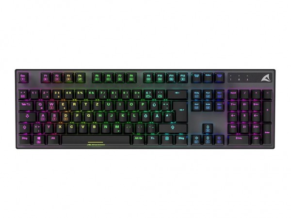Sharkoon SKILLER SGK20 Brown - Cablato - USB - Interruttore a chiave meccanica - QWERTZ - LED RGB -