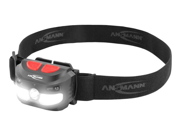 Ansmann HD250RS - Torcia a fascia - Nero - Pulsanti - IP54 - COB LED - 3 lampada(e)