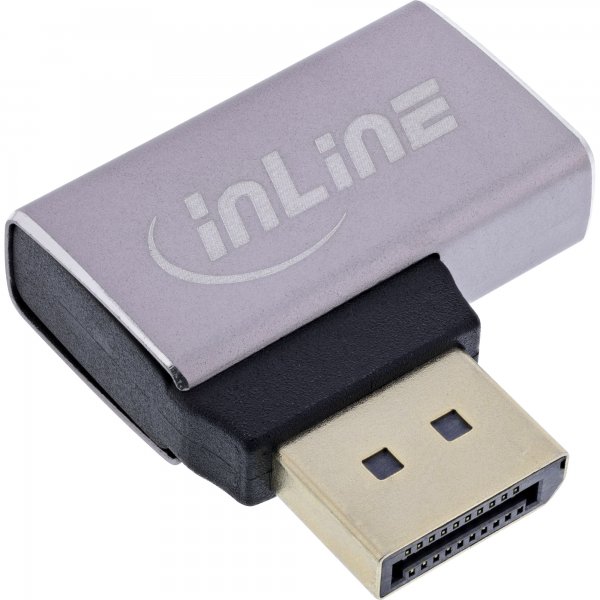 InLine Adattatore DisplayPort 1.4 - spina/presa DisplayPort - 90° a sinistra - 8K