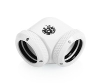 Bitspower International Adapter 90 Grad 16mm AD Hardtube auf - weiß