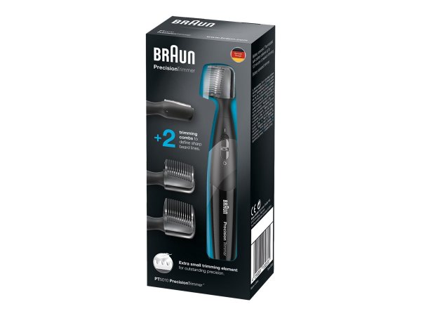 Braun Rasoio di precisione PT5010 - Barba - Moustache - 5 mm - 8 mm - Nero - Batteria - Mini Stilo A