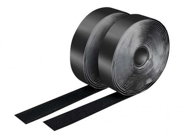 LogiLink Klettband-Set schwarz Rolle