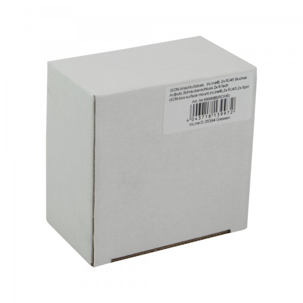 InLine Presa muro ISDN per applicazioni esterne con due porte RJ45