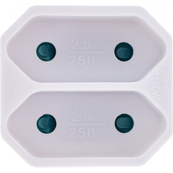 InLine Adattatore presa - spina Schuko a 2 prese Euro