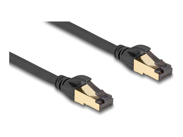 Delock RJ45 Netzwerkkabel Cat.6a Stecker zu S/FTP schwarz - Cavo - Rete