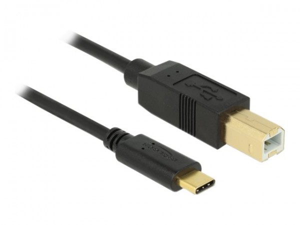 Delock 83666 - 3 m - USB C - USB B - USB 2.0 - 0,48 Gbit/s - Nero
