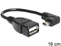 Delock 83245 - 0,16 m - USB A - Mini-USB B - Nero