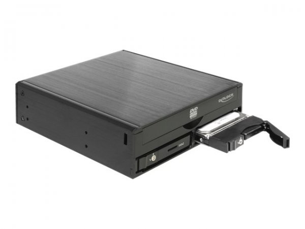 Delock 5.25" Mobile Rack for 1 x 5.25" Slim Drive+ 2 x 2.5" SATA HDD/SSD - Ge...