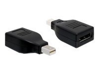 Delock Displayport Adapter - Displayport mini M - Displayport FM - Nero