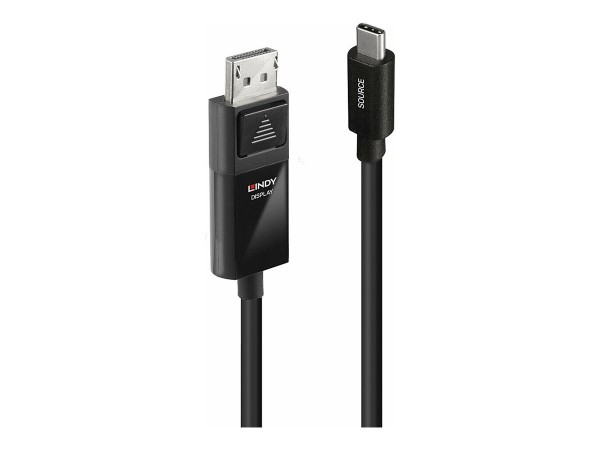 Lindy 43342 - 2 m - USB tipo-C - DisplayPort - Maschio - Maschio - Dritto
