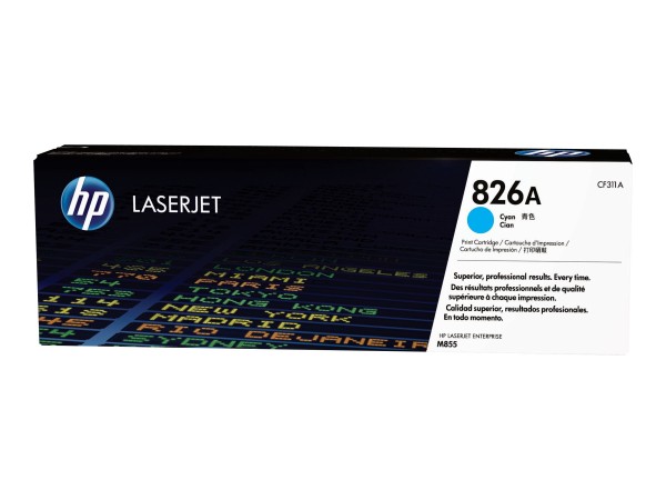 HP Cartuccia Toner originale ciano LaserJet 826A - 31500 pagine - Ciano - 1 pz