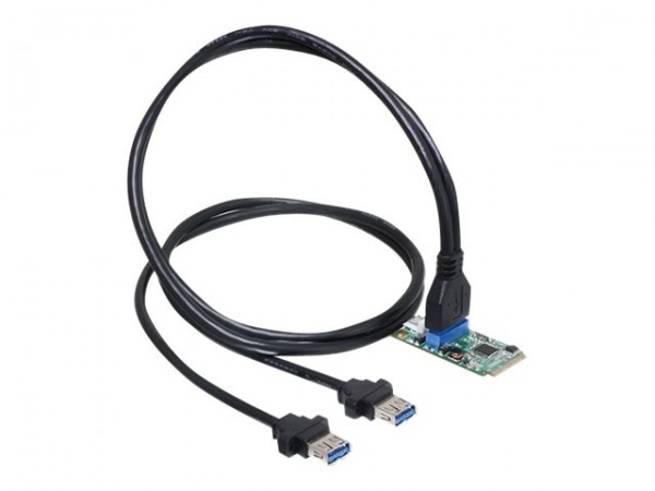 Delock MiniPCIe I/O PCIe full size 1 x USB3. Header - USB-Adapter - Mini - Cavo - Digitale/dati