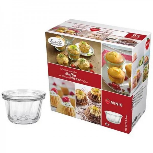 Weck Rundrandglas Gugelhupf 165ml 6er Pack