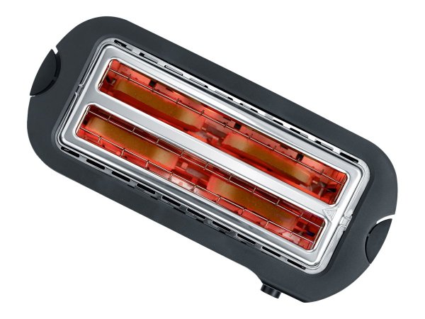 SEVERIN AT 2590 - 2 fetta/e - Nero - Argento - Acciaio inox - Pulsanti - 1400 W - 165 mm
