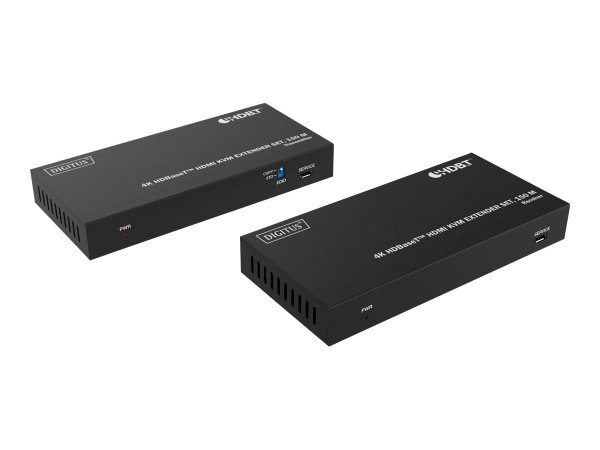 DIGITUS Set extender 4K HDBaseT™ HDMI KVM - 150 m - 3840 x 2160 Pixel - Trasmettitore e ricevitore -