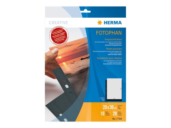 HERMA 7788 - Nero - Trasparente - Ritratto - 230 mm - 310 mm - 10 pz