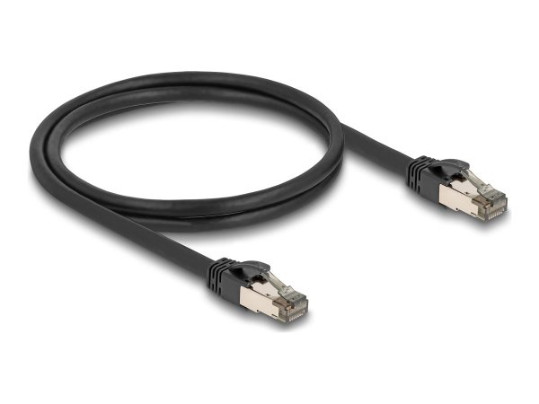 Delock Cavo di rete RJ45 Cat.6A U/FTP ultra-flessibile con rivestimento interno in metallo 1 m nero