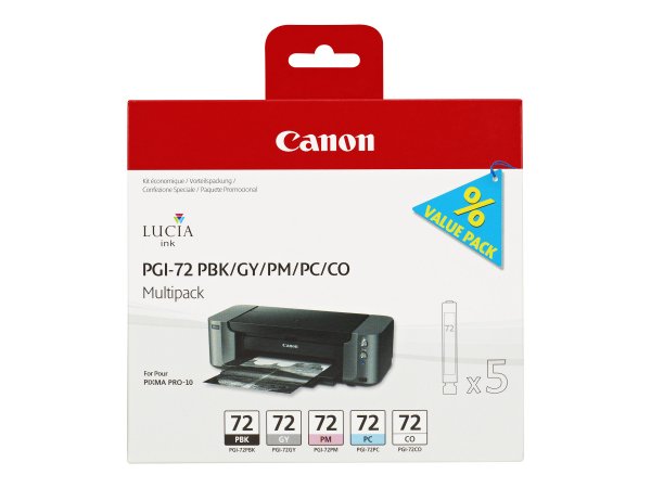 Canon PGI-72 PBK/GY/PM/PC/CO Multipack - Originale - Cartuccia di inchiostro